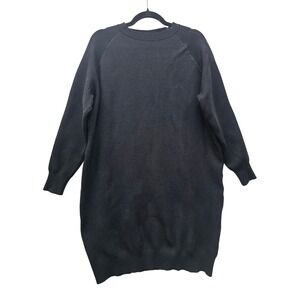 Arach & Cloz‎ Black Knit Sweater Dress Long Sleeve Textured Geometric Pattern M